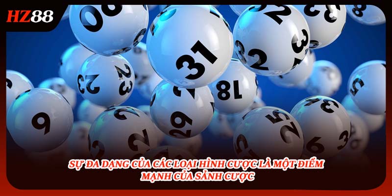 Đa dạng các loại hình cược là một điểm mạnh của sảnh cược